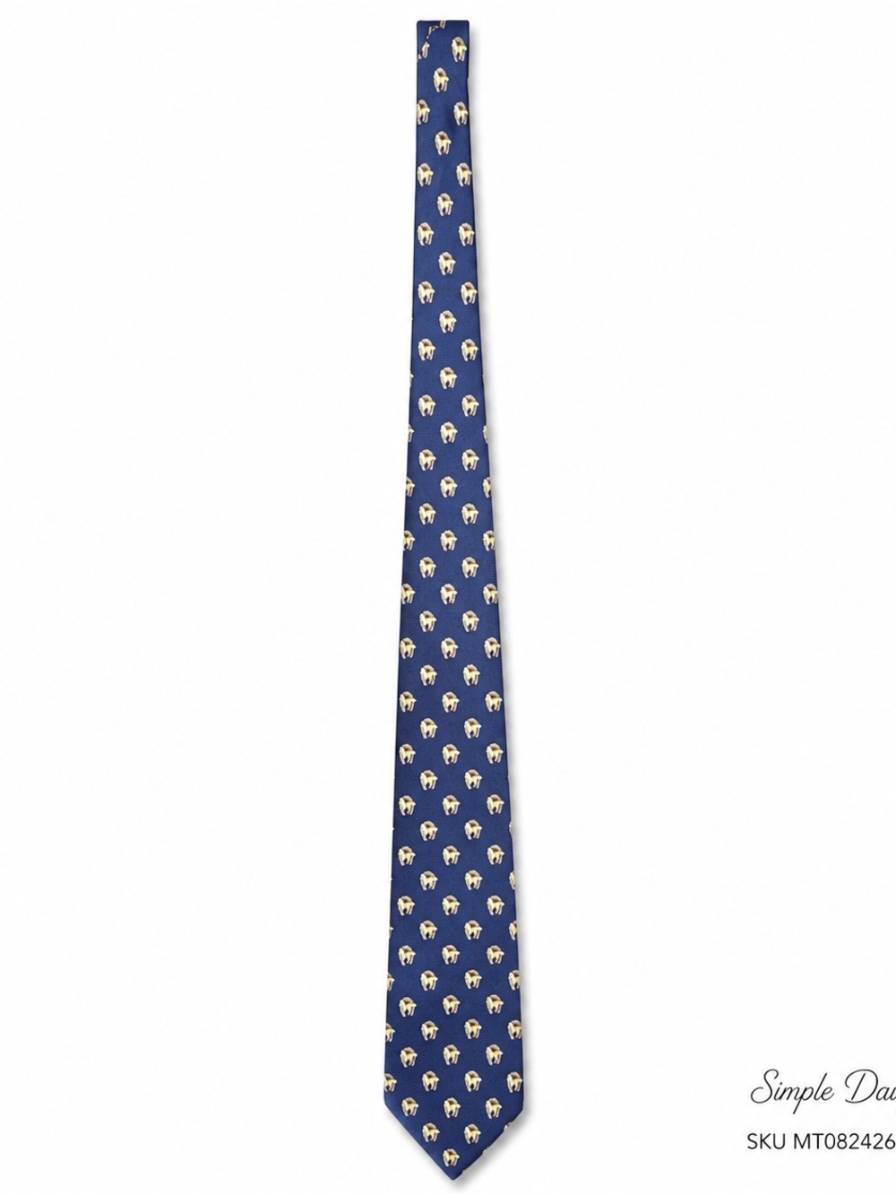 Bijoux Terner Navy Silk Horse Horseshoe Equestrian Necktie Men’s 60”